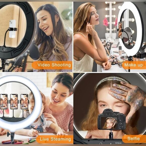 MOUNTDOG 16" Ring Light Kit 55W Bluetooth LED Ringlight Lighting with Tripod - Picture 4 of 9